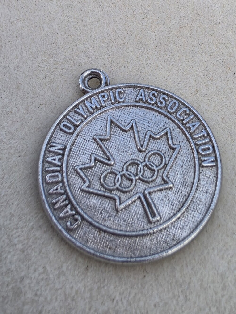 Sterling Silver Canadian Olympic Association Maple Leaf Pendant